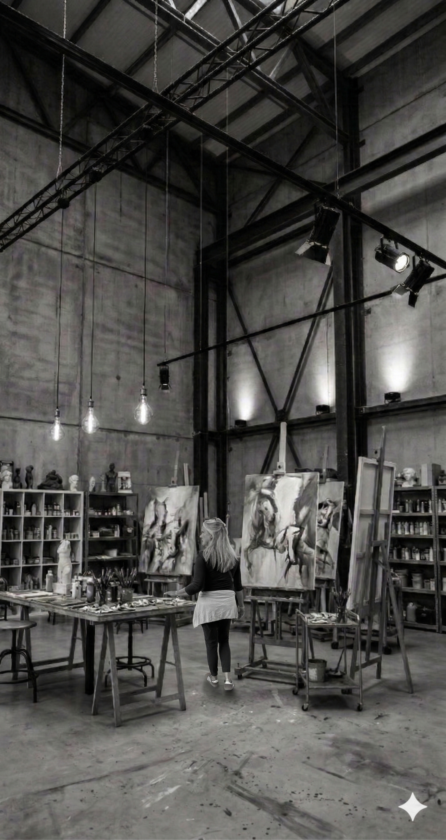 Gerri-Anne Wegman in haar atelier
